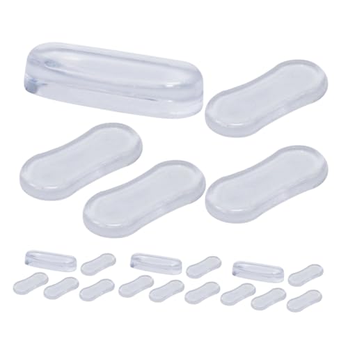 CLISPEED 20 Stück Teiliges Toilettendeckel aus Transparentem Weichem Silikon mit Selbstklebenden Geräuschdämpfenden Polstern Kollisions Pads für Sanftes und Schließen von CLISPEED
