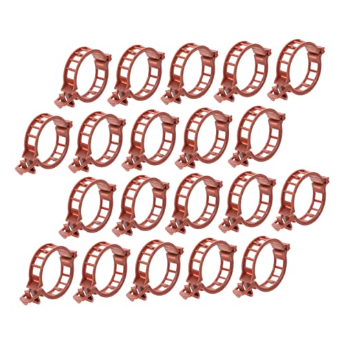 CLISPEED 200 Stück Pflanzenklammern Braun Leichte Pflanzensupport Clips für Tomaten Gurken Paprika Rankende Gemüse Schonende Befestigung Wiederverwendbare Gartenclips für Aufrechte von CLISPEED