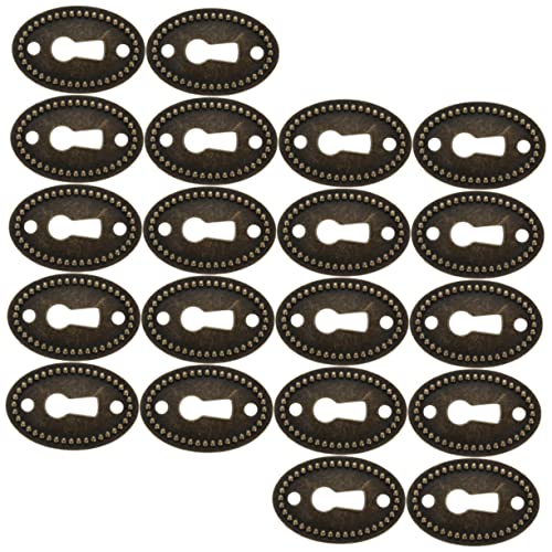 CLISPEED 24 Stück Teiliges Antike Schlüssellochabdeckungen Oval Robuste Möbel Dekorplatten für Schränke Kommoden Elegantes Retro Design für Vintage Möbel CLISPEED 24 Stück Teiliges Antike Schlüssellochabdeckungen Oval Robuste Möbel Dekorplatten für Schränke Kommoden Elegantes Retro Design für Vintage Möbel von CLISPEED