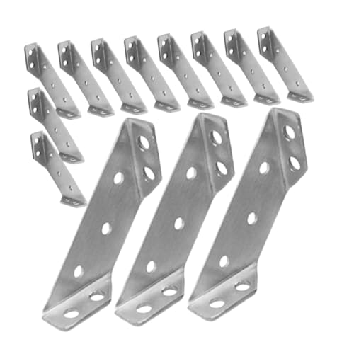 CLISPEED 24 Stück Teiliges Edelstahl Eckwinkel Möbelverbinder Stabiler Winkelverbinder für Holzschrank Eckverbinder Möbel zur Sicheren Befestigung und Langlebigen Nutzung von CLISPEED