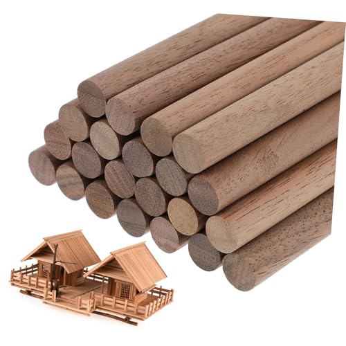 CLISPEED 24 Stück Teiliges Schwarze Walnuss Holzdübel Runde Holzstäbe zum Basteln DIY Projekte Glatte Oberfläche Vielseitig für Dekorationen und Modellbau CLISPEED 24 Stück Teiliges Schwarze Walnuss Holzdübel Runde Holzstäbe zum Basteln DIY Projekte Glatte Oberfläche Vielseitig für Dekorationen und Modellbau von CLISPEED