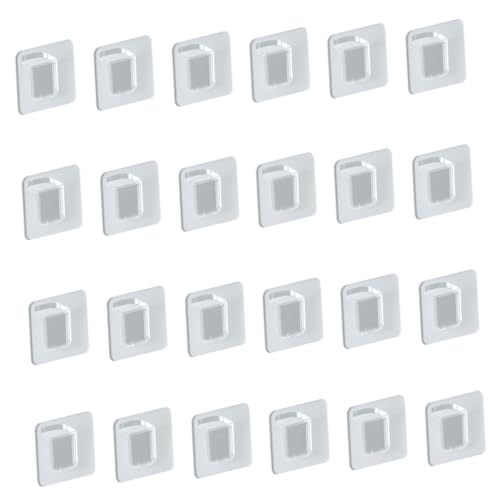 CLISPEED 24 Stück Teiliges Transparenter Selbstklebender Belastbarer Regalbodenträger aus Robustem Abs Perforationsfreier Halter für Einlegeböden für Küche Bad Schlafzimmer und von CLISPEED