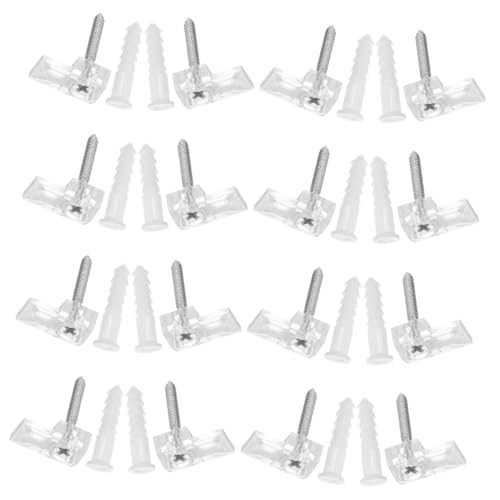 CLISPEED 25 Stück Kleiderspiegel -Fixierungsclip Clips zur Wandbefestigung von Spiegeln Spiegelglasclip Clips-Kit für Spiegelhalter Plastik Transparent CLISPEED 25 Stück Kleiderspiegel -Fixierungsclip Clips zur Wandbefestigung von Spiegeln Spiegelglasclip Clips-Kit für Spiegelhalter Plastik Transparent von CLISPEED