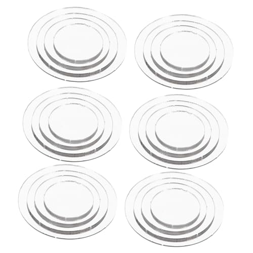 CLISPEED 250 Stück Mini Runde Acrylspiegel Selbstklebend für DIY Bastelprojekte Mosaiksteine Spiegelsteine für Heimdekoration Kunsthandwerk Zubehör von CLISPEED