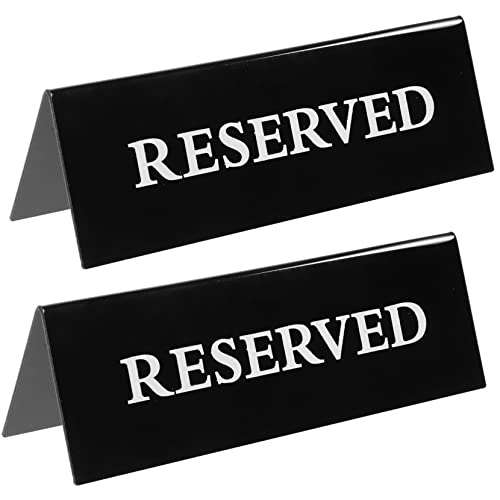 CLISPEED 2St Schilder für Restaurantreservierungen benutzerdefiniertes Acrylschild stühle Tischschilder Restaurantschilder Hochzeit Esstisch Tischkarte das Schild Buchung von CLISPEED