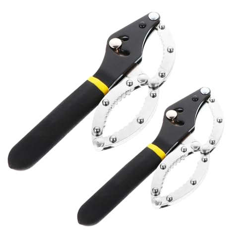 CLISPEED 2Stücke Ölfilter Entfernung Werkzeug Teiliges Handschellen Ölfilterschlüssel für Auto Reparatur Verstellbarer Ölreinigerschlüssel Ergonomisch und Kompakt für Einfache von CLISPEED