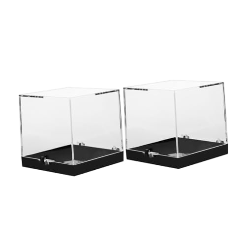 CLISPEED 2Stücke Rock Display Box mit Deckel Staubdichter Aufbewahrungswürfel für und Schmuck Langlebige Mini Vitrine zur Organisierung von Mineralproben von CLISPEED