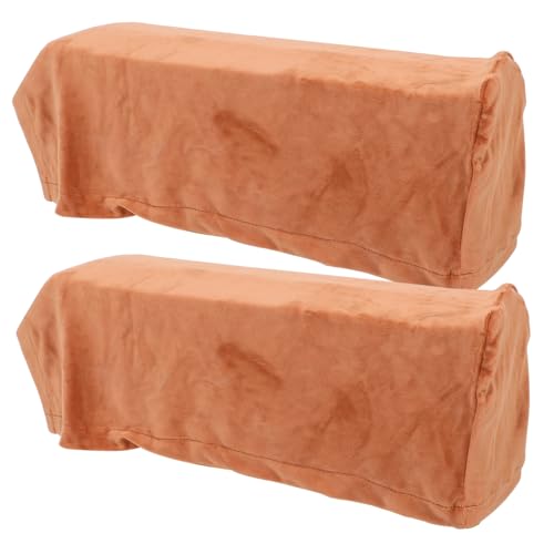 CLISPEED 2stücke Elastische Armlehnenbezüge Für Sofas Einfarbige Schoner Silberfuchsvelours Camel Für Geschäfte Und Zuhause Und Langlebig von CLISPEED