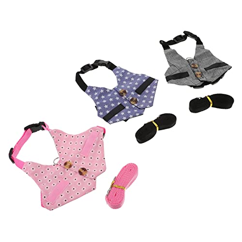 CLISPEED 3 Sätze Kaninchen Geschirr Set Teiliges Modisches Anzugset mit Leine für Kleine Tiere Atmungsaktiv und Bequem für Outdoor Aktivitäten mit Ihrem Haustier CLISPEED 3 Sätze Kaninchen Geschirr Set Teiliges Modisches Anzugset mit Leine für Kleine Tiere Atmungsaktiv und Bequem für Outdoor Aktivitäten mit Ihrem Haustier von CLISPEED