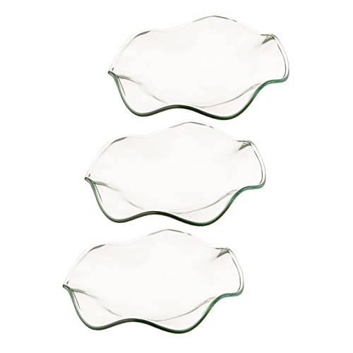CLISPEED 3stücke Teiliges Transparentes Glas-duftöl-deckchen Für Aromalampe Hochtemperaturbeständige Wachswärmer-Platte Für Ätherische Öle Und Wachsmelts von CLISPEED