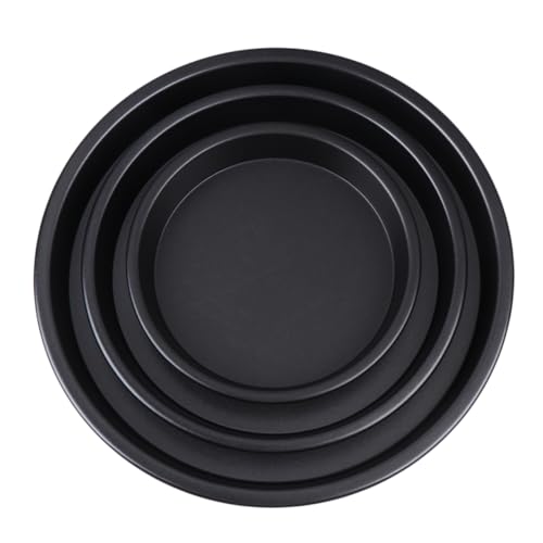 CLISPEED 3 Stück Backgeschirr-Set mikrowellen grillplatte kuchen backform Kaffeekuchen Backblech Nicht -STiCK Backschalen Kastenform mikrowellengeschirr Kuchenbackpfanne Kuchenform Black von CLISPEED