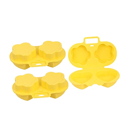 CLISPEED 3 Stück Eierdampfer geformt eierkocher Mikrowellen-Eierkocher Eierformen für Party Herzform Eierkocher Form zum Formen von Eiern Werkzeug zum Formen von Eiern pp Yellow von CLISPEED