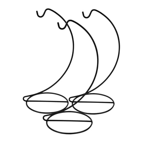CLISPEED 3 Stück Hängehaken Ornament Hängeständer Innenaufhänger Großer Halter Display Haken Tisch Ornamentständer Ornamentständer Hängender Ornamentständer Schwarzes Eisen von CLISPEED