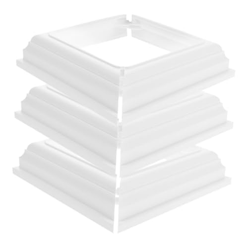 CLISPEED 3 Stück PVC Split Post Base Cover Weiß Dekorative und Robuste Pfostenabdeckungen für Garten Terrasse und Veranda Einfache Wetterbeständig und Leicht für Außengeländer CLISPEED 3 Stück PVC Split Post Base Cover Weiß Dekorative und Robuste Pfostenabdeckungen für Garten Terrasse und Veranda Einfache Wetterbeständig und Leicht für Außengeländer von CLISPEED