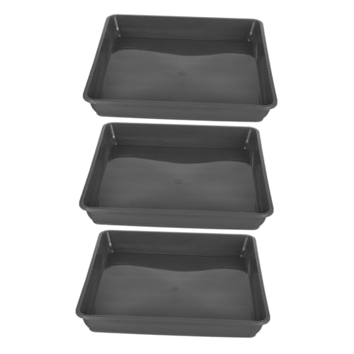 CLISPEED 3stücke Quadratische Pflanzuntersetzer Aus Kunststoff Blumentabletthalter Bonsai-wasserfänger Pflanzen-Drainage-untersetzer Wasserfänger Für Innentöpfe von CLISPEED