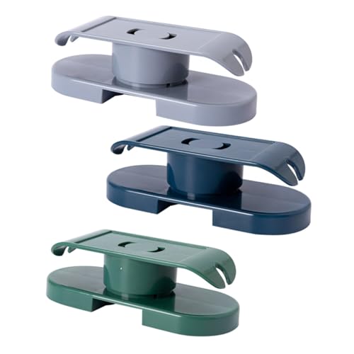 CLISPEED 3 Stück Selbstklebender Teilig Power Strip Halter Wandmontierter Steckdosen Fixator mit Starkem Halt Drehbar Bohrfrei für Glatte Oberflächen Vielseitig Einsetzbar Langlebig und von CLISPEED