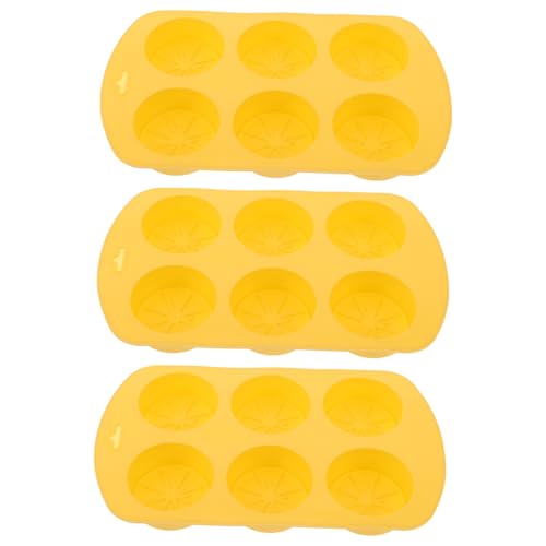CLISPEED 3 Stück Silikonform Zitronenscheibe DIY Kerzenform Flexibel Wiederverwendbar Langlebig für Handgemachte Kerzen Fondant Basteln von CLISPEED