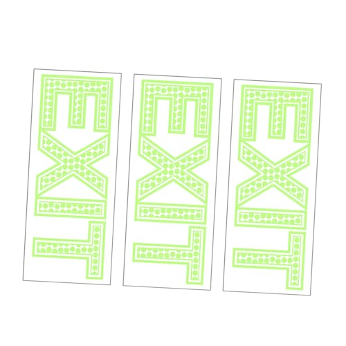CLISPEED 3 Stück Teiliges Exit Wandtattoo Nachleuchtend Selbstklebend Fluoreszierendes Sicherheitszeichen Richtungsweisender Aufkleber für Lager Schule Büro und Öffentliche Gebäude CLISPEED 3 Stück Teiliges Exit Wandtattoo Nachleuchtend Selbstklebend Fluoreszierendes Sicherheitszeichen Richtungsweisender Aufkleber für Lager Schule Büro und Öffentliche Gebäude von CLISPEED