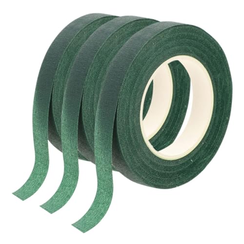 CLISPEED 3 Stück Teiliges Grünes Floristenband Selbstklebendes Papierband für DIY Blumensträuße Langlebig Einfach zu Verwenden für Garten Hochzeiten Geburtstage und Festliche von CLISPEED