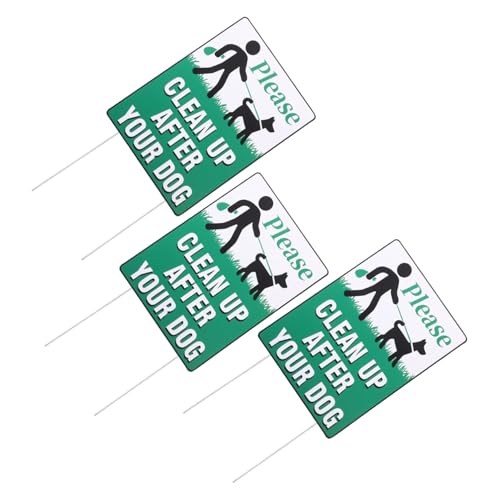 CLISPEED 3 Stück Teiliges Hundekot Warnschild Stake Doppelseitig Wetterfest Auffällige Farben Klare Gartenschild zur Hunde Kotentsorgung Schützt Verschmutzung CLISPEED 3 Stück Teiliges Hundekot Warnschild Stake Doppelseitig Wetterfest Auffällige Farben Klare Gartenschild zur Hunde Kotentsorgung Schützt Verschmutzung von CLISPEED