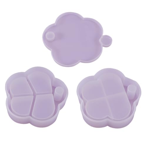 CLISPEED 3 Stück Teiliges Silikonform DIY Aufbewahrungsboxen Kreative Epoxidharz Schmuckdose mit Blütenmuster Multifunktionale Resin Form für Schmuck und Dekoration Langlebig und Einfach von CLISPEED
