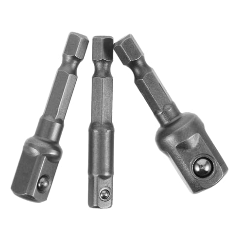 CLISPEED 3 Stück Teiliges Steckschlüssel Adapterset Robuster Metall Bohrer Adapter für Elektrowerkzeuge Vielseitig Kompatibel und Sicher Verbindend als Wrench Extender für Power Drill von CLISPEED