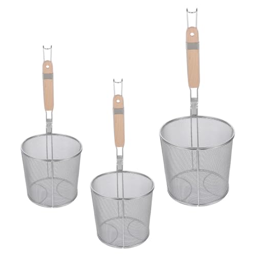 CLISPEED 3 Stück Teiliges aus Mesh Küchensieb und Filterlöffel für Nudeln Gemüse und Hitzebeständig und Leicht zu Reinigen CLISPEED 3 Stück Teiliges aus Mesh Küchensieb und Filterlöffel für Nudeln Gemüse und Hitzebeständig und Leicht zu Reinigen von CLISPEED