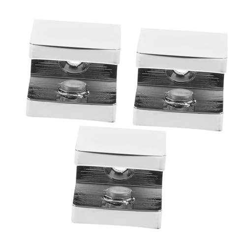 CLISPEED 3 Stück Verstellbare Glasbodenträger aus Kupfer für Glas Rutschfeste Wandhalterung Robustes Design für Badezimmerregale und Weinregale Glänzend Silberfarben CLISPEED 3 Stück Verstellbare Glasbodenträger aus Kupfer für Glas Rutschfeste Wandhalterung Robustes Design für Badezimmerregale und Weinregale Glänzend Silberfarben von CLISPEED