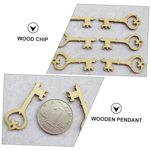 CLISPEED 30 Stück Teiliges Schlüssel form DIY Bastelset Stabile Holzdeko zum Bemalen und Hängen für Fenster Wand Baum Weihnachtsdeko Leichte Langlebige Handarbeitsmaterialien von CLISPEED