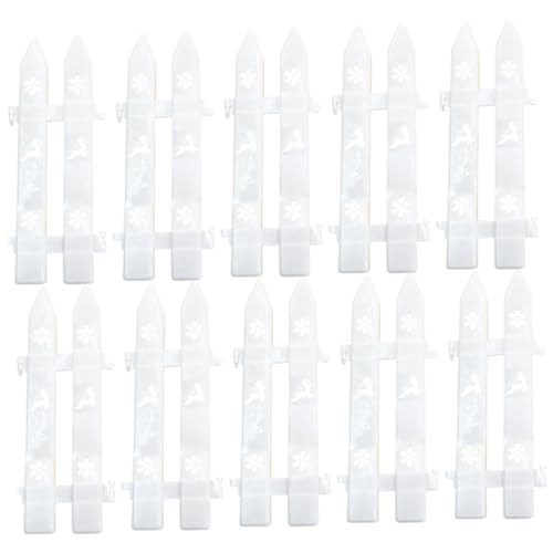 CLISPEED 30 Stück Teiliges Weißes Kunststoff Zaunset für Weihnachtsbaum Robustes Garten Einfache Montage Langlebig als Kleine Umzäunung für Festliche Party und Baumdekoration CLISPEED 30 Stück Teiliges Weißes Kunststoff Zaunset für Weihnachtsbaum Robustes Garten Einfache Montage Langlebig als Kleine Umzäunung für Festliche Party und Baumdekoration von CLISPEED