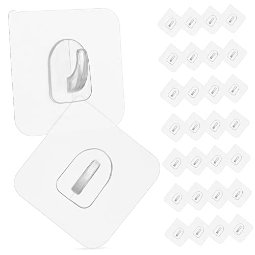 CLISPEED 30Stücke Selbstklebende Transparente Haken für Badezimmer Wand und Tür Einfache Installation für Schlafzimmer und Wohnzimmer Multifunktional CLISPEED 30Stücke Selbstklebende Transparente Haken für Badezimmer Wand und Tür Einfache Installation für Schlafzimmer und Wohnzimmer Multifunktional von CLISPEED