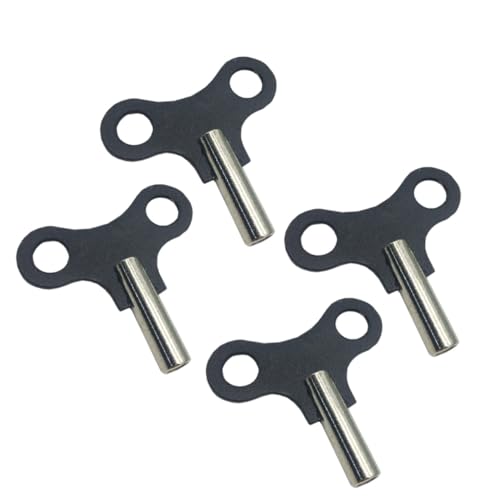 CLISPEED 4 STÜCKE Teiliges Uhrwerk Aufziehwerkzeug aus Metall und Holz Langlebiges Reparaturset für Holzuhr Einfaches Einsetzen und Entfernen Scratch Geeignet für Wanduhren und von CLISPEED