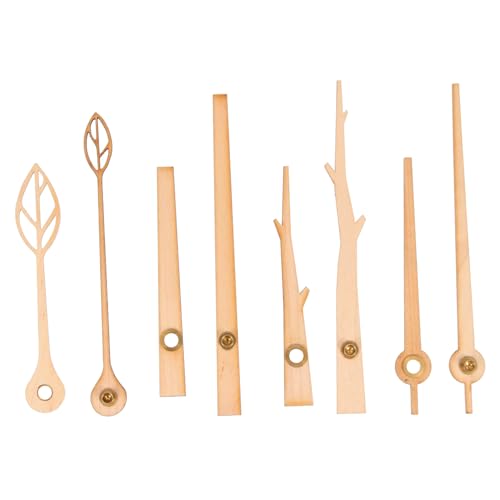 CLISPEED 4 Sätze Teiliges Uhrzeiger aus Robustem Holz für DIY Wanduhren Elegante Verschleißfeste Zeiger als Professionelle Ersatzteile Kompatibel mit Großen und Kleinen Uhren Einfache von CLISPEED