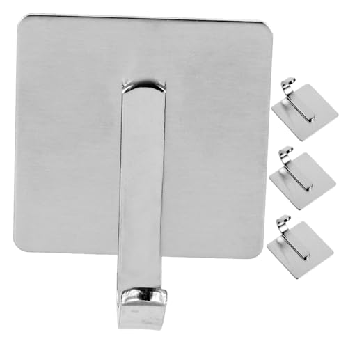 CLISPEED 4 Stück Edelstahl Wandhaken Selbstklebend ohne Bohren Kratzfreie Handtuchhaken für Bad Küche Starke Haftung Vielseitig für Handtücher Mäntel Schlüssel Platzsparend und Einfach CLISPEED 4 Stück Edelstahl Wandhaken Selbstklebend ohne Bohren Kratzfreie Handtuchhaken für Bad Küche Starke Haftung Vielseitig für Handtücher Mäntel Schlüssel Platzsparend und Einfach von CLISPEED