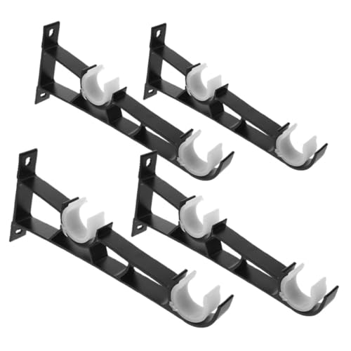 CLISPEED 4 Stück Gardinenstangenhalter aus Stabilem Metall Doppelte Vorhanghalterung für Wandmontage Vielseitige Gardinen und Römervorhangstangenhalter mit Robustem Basisdesign CLISPEED 4 Stück Gardinenstangenhalter aus Stabilem Metall Doppelte Vorhanghalterung für Wandmontage Vielseitige Gardinen und Römervorhangstangenhalter mit Robustem Basisdesign von CLISPEED