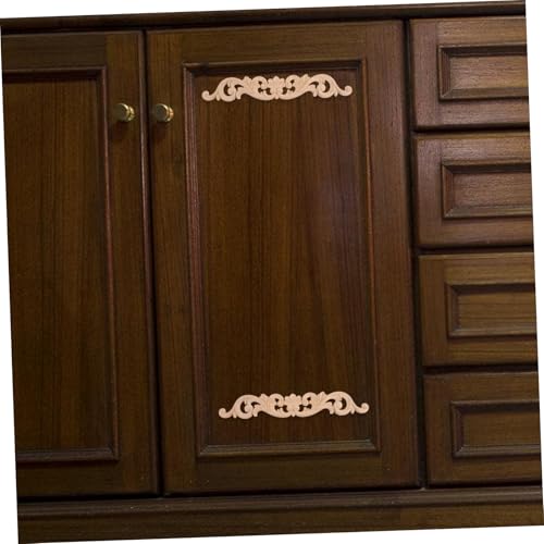 CLISPEED 4 Stück Holzornamente Geschnitzte Appliques für Möbel Vintage Tür Dekorationsleisten Handgefertigt Stabile Holzverzierung für Schränke und Natürliche Farbe CLISPEED 4 Stück Holzornamente Geschnitzte Appliques für Möbel Vintage Tür Dekorationsleisten Handgefertigt Stabile Holzverzierung für Schränke und Natürliche Farbe von CLISPEED