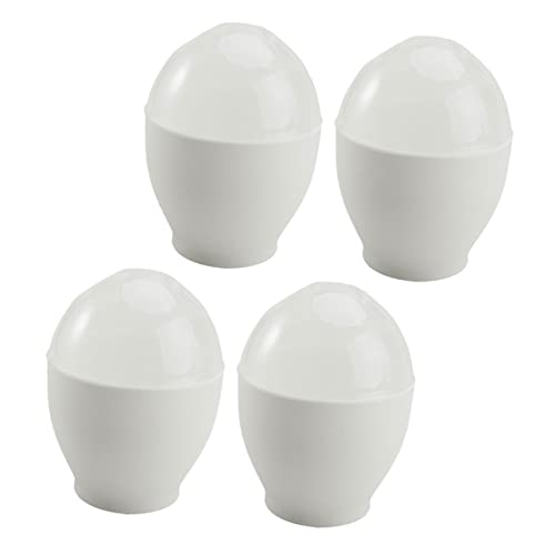 CLISPEED 4 Stück Mikrowellen Eierbecher Mikrowellengeeigneter Mini Egg Poacher aus Hitzebeständigem Material Dampfgarer für Gesunde Fettfreie Eiergerichte Kompakt und Leicht zu Reinigen von CLISPEED