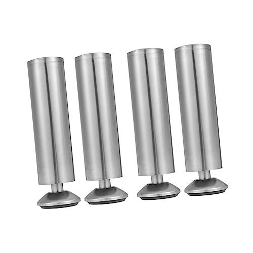 CLISPEED 4 Stück Möbelbeine Aus Edelstahl Couch Beine Richtmaschinen Möbelfuß Kabinettsbeine Einstellbar Unterstützung Möbel Verstellbare Nivellierfüße Couch Füße Möbelauflagen Sofa Silver von CLISPEED