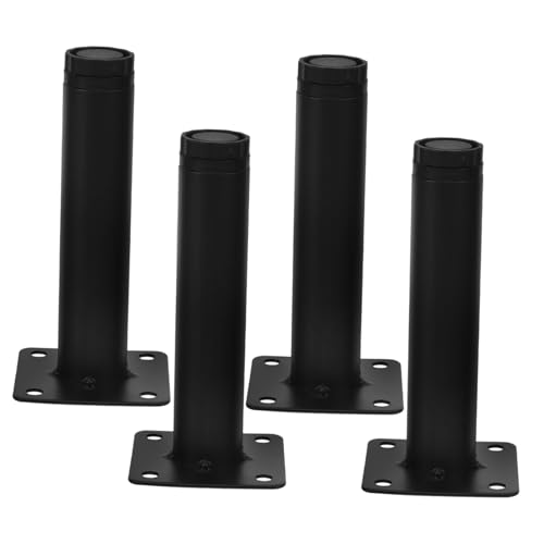 CLISPEED 4 Stück Möbelbeine aus Kaltgewalztem Stahl Stabile Möbelfüße mit Rutsch Pads Vielseitig für Tv Schränke Sofas Kommoden Betten und Beistelltische Höhe Langlebige Metallfüße von CLISPEED