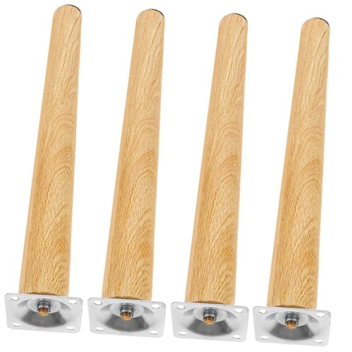 CLISPEED 4 Stück Möbelfüße Höhe Holzbeine für Schrank Sofa Stuhl Kommode Wohnzimmer Küchenschrank Stabile Einfache Montage Robuste Möbelbeine Ersatzfüße für Tisch und Schreibtisch von CLISPEED