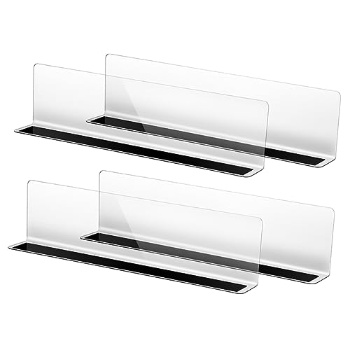 CLISPEED 4 Stück Regalteiler Geformt Montiert Magnetischer Regaltrenner Trennzeichen Rohstoffschelftrenner Supermarkt Schindel Organisation Speichern Transparenter Regaltrenner PVC von CLISPEED