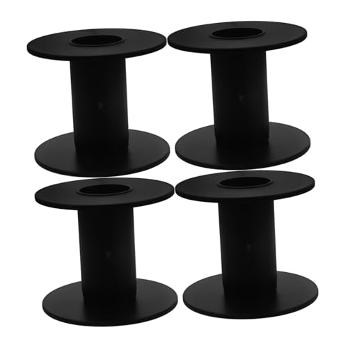 CLISPEED 4 Stück Rollen Scheibe Leer Spule Draht Kabel Ersatz Plastik Schwarz CLISPEED 4 Stück Rollen Scheibe Leer Spule Draht Kabel Ersatz Plastik Schwarz von CLISPEED