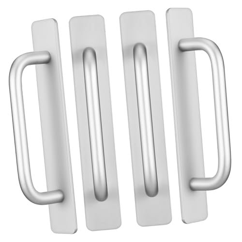 CLISPEED 4 Stück Selbstklebende Türgriffe Aluminiumlegierung für Möbel Einfache Montage ohne Bohren Vielseitig Einsetzbar für Schrank und Küchentüren Silberfarben CLISPEED 4 Stück Selbstklebende Türgriffe Aluminiumlegierung für Möbel Einfache Montage ohne Bohren Vielseitig Einsetzbar für Schrank und Küchentüren Silberfarben von CLISPEED