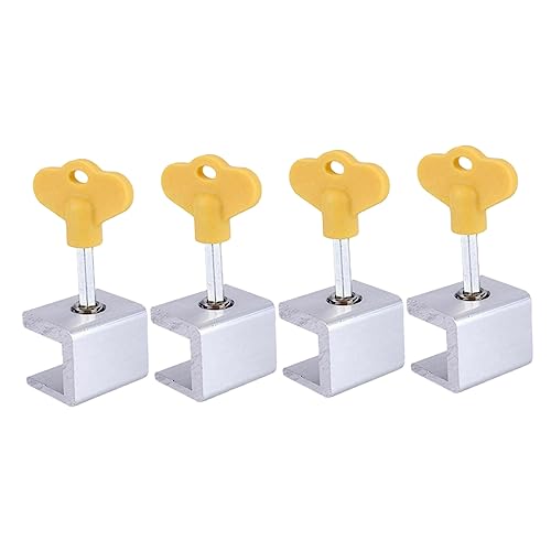 CLISPEED 4 Stück Sicherheits Türschlösser für Türen Verstellbare Schiebesicherung Aluminiumlegierung Diebstahl Verriegelung für Schränke CLISPEED 4 Stück Sicherheits Türschlösser für Türen Verstellbare Schiebesicherung Aluminiumlegierung Diebstahl Verriegelung für Schränke von CLISPEED