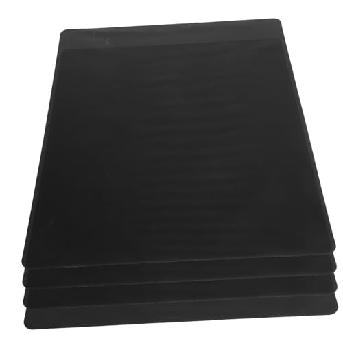 CLISPEED 4 Stück Silikon Tischset rutschfest Hitzebeständig 400mm x 300mm Schwarz Für Esstisch Küchenarbeitsplatte Platzdeckchen CLISPEED 4 Stück Silikon Tischset rutschfest Hitzebeständig 400mm x 300mm Schwarz Für Esstisch Küchenarbeitsplatte Platzdeckchen von CLISPEED