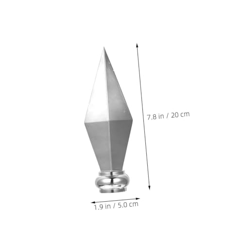 CLISPEED 4 Stück Teiliges Aluminium flaggenmast Topper Wetterfeste Silberne Flaggenmastspitzen Robust und Einfach zu Montieren Dekorative Fahnenmastköpfe für Außenbereich Verhindert von CLISPEED