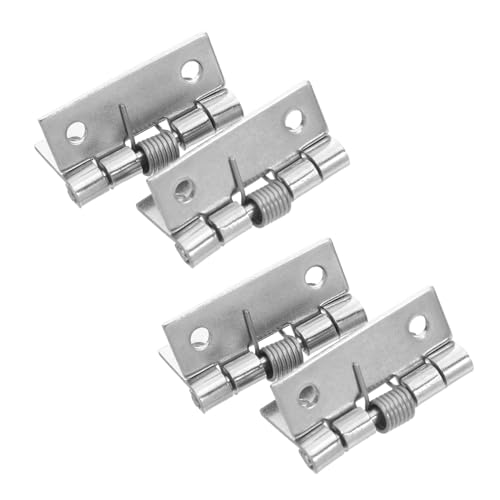CLISPEED 4 Stück Teiliges Edelstahl Federscharnierset Selbstöffnend Scharniere für Schrank Schmuckboxtüren Verschleißfest Geräuscharm Rostfrei für Küche Wohnzimmer Büro CLISPEED 4 Stück Teiliges Edelstahl Federscharnierset Selbstöffnend Scharniere für Schrank Schmuckboxtüren Verschleißfest Geräuscharm Rostfrei für Küche Wohnzimmer Büro von CLISPEED
