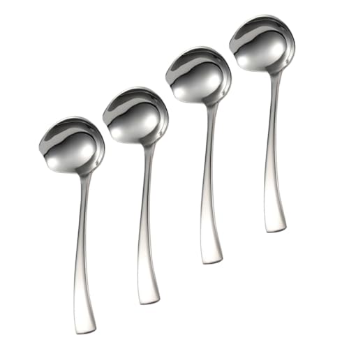 CLISPEED 4 Stück Teiliges Edelstahl Servierlöffel mit Spiegelpolitur Ergonomisch Langer Griff für Soßen Suppen Pasta Spülmaschinenfest Festliche Familienessen und Feiertage CLISPEED 4 Stück Teiliges Edelstahl Servierlöffel mit Spiegelpolitur Ergonomisch Langer Griff für Soßen Suppen Pasta Spülmaschinenfest Festliche Familienessen und Feiertage von CLISPEED