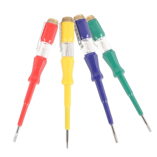 CLISPEED 4 Stück Teiliges Elektriker Spannungsprüfer Stift mit Schlitzschraubendreher Tragbarer Elektrischer Prüfstift für Ac Dc Stromkreisprüfung Robustes Messgerät für Zufällige Farbe CLISPEED 4 Stück Teiliges Elektriker Spannungsprüfer Stift mit Schlitzschraubendreher Tragbarer Elektrischer Prüfstift für Ac Dc Stromkreisprüfung Robustes Messgerät für Zufällige Farbe von CLISPEED