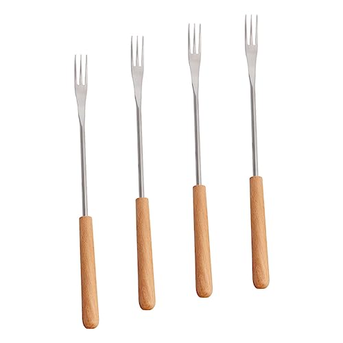 CLISPEED 4 Stück Teiliges Fondue Gabeln mit Holzgriff für Bbq Camping und Desserts Robuste Hitzebeständige Grillgabeln zum Einfachen Aufspießen von Käse Obst und Marshmallows CLISPEED 4 Stück Teiliges Fondue Gabeln mit Holzgriff für Bbq Camping und Desserts Robuste Hitzebeständige Grillgabeln zum Einfachen Aufspießen von Käse Obst und Marshmallows von CLISPEED